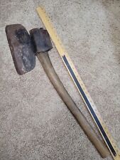 Rare Antique D.R. BARTON Rochester NY Hewing Broad Axe 11.5" ~ Homemade Handle for sale  Shipping to Canada