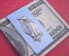Used, Art Deco Vintage Victorian Scroll Pattern Owl Men's Money Clip IN 935 Silver for sale  Shipping to South Africa