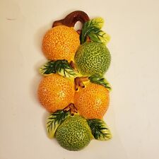 Used, Vintage Ceramic Wall Fruit Oranges Green Citrus Glazed Unbranded No Chips for sale  Shipping to South Africa