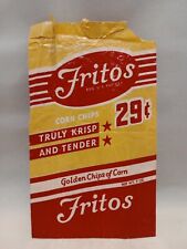 Usado, Bolsa vintage 1954 Fritos bolsa de patatas fritas de maíz 29 centavos bolsa de 7 oz segunda mano  Embacar hacia Argentina