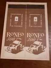 RONEO 500 typewriters antique advertising of very rare matchbooks for sale  Shipping to South Africa