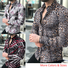 Moda Camisa Para Hombre De Vestir Mangas Largas Hojas De Arbol Ropa Fina De Man comprar usado  Enviando para Brazil