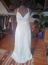 Ivory satin embroidered for sale  STROUD