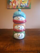 Stackable snowman dishes for sale  Rockford