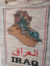 Iraq Iraq Hand Made Hand Woven map wall hanging carpet Baghdad Ramadi Basrah, used for sale  Shipping to South Africa