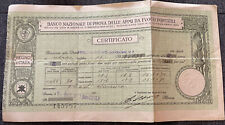 Italia certificato banco usato  Roma