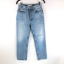 Re/Done Womens Jeans 70s Stove Pipe Button Fly Light Wash 26, used for sale  Shipping to South Africa
