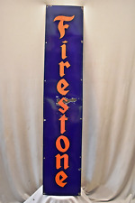 Placa de pneus vintage Firestone porcelana esmalte publicidade azul e laranja "1, usado comprar usado  Enviando para Brazil