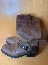Used, Mossimo Supply Co Brown Leather Western Boots Square Toe 9 for sale  Shipping to South Africa