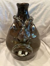 Large Mike Craven Face Jug Gillsville GA Folk Art Southern Pottery 11” for sale  Shipping to South Africa