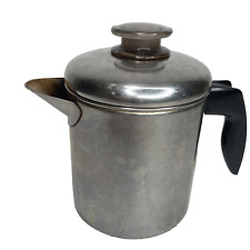 Usado, Farberware 4 xícaras fogão coador cafeteira aço inoxidável adereço MCM LER comprar usado  Enviando para Brazil