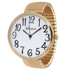 Relógio analógico elástico Genebra face grande com rosto branco e números grandes , usado comprar usado  Enviando para Brazil