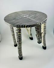 Wooden Hand Carved & Painted Wooden Stool Pot Planter Stand 12" x 12" for sale  Shipping to South Africa