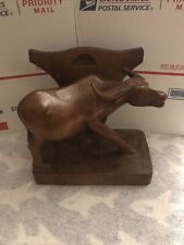 Carved wood steer for sale  Pittsburgh
