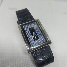 Lorenz 25922CC TB7 relógio masculino grande retangular pulseira de couro azul fabricado na Suíça comprar usado  Enviando para Brazil