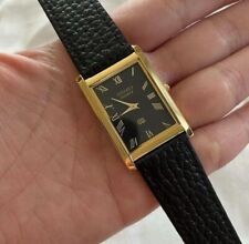 Usado, Reloj de pulsera japonés Seiko delgado cuarzo cara negra banda 26 mm estuche para hombre segunda mano  Embacar hacia Argentina