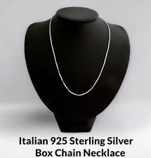 Colar de corrente italiano sólido prata esterlina 925 caixa 1mm 18"", usado comprar usado  Enviando para Brazil