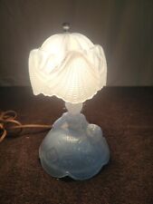 Gebruikt, M-Vintage Antique 1940's Blue Southern Belle Lady Blue Glass Bedroom Vanity Lamp tweedehands  verschepen naar Netherlands