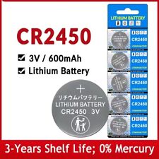 50Pcs CR2450 Button Battery 5029LC LM2450 DL2450 CR2450N BR2450 3V Cell Coin for sale  Shipping to South Africa