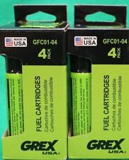 2 packs of 4 Grex Fuel Cartridges GFC01-04 , used for sale  Clinton Township