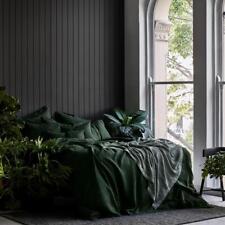 Usado, Conjunto de roupa de cama queen size de linho verde floresta conjunto completo de edredom queen king comprar usado  Enviando para Brazil