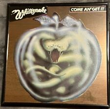 ESPELHO DE VIDRO CARNAVAL VINTAGE WHITESNAKE COME AN' GET IT 12"X12" MAIS MOLDURA, usado comprar usado  Enviando para Brazil