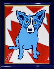 George Rodrigue Blue Dog "Original Untitled MM II" Canvas Board Signed Artwork for sale  Shipping to Canada