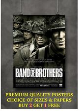 Band of Brothers clássico programa de TV guerra pôster grande impressão arte presente A0 A1 A2 A3 A4 comprar usado  Enviando para Brazil