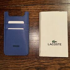 Soporte para tarjeta de crédito Lacoste para iPhone con funda de cuero de vaca azul para hombre (NH0839ED) segunda mano  Embacar hacia Argentina