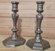 Vintage Silver Plated Candle Stick Holders Japan No Polish Finish  for sale  Shipping to South Africa