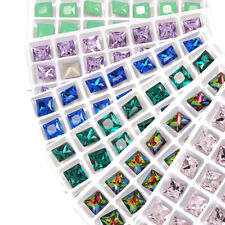 Costura colorida quadrada em strass pedras de cristal miçangas ginásios vestuário artesanato  comprar usado  Enviando para Brazil