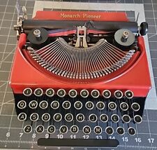 Vintage RARE Remington Monarch Pioneer Typewriter RED!!! 1930'S W/ COVER  S26610 for sale  Shipping to South Africa