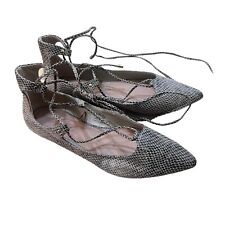 Sapatos baixos Old Navy estampa de cobra couro sintético gladiador biqueira pontiaguda bronzeada preto 8 comprar usado  Enviando para Brazil