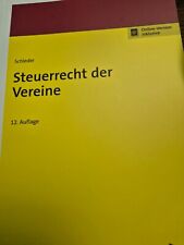 Steuerrecht vereine gebraucht kaufen  Leipzig