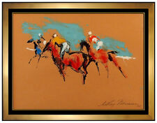 LeRoy Neiman Original Horse Racing Oil Painting Signed Sports Framed Artwork SBO for sale  Shipping to Canada