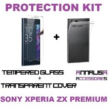 CUSTODIA COVER + PELLICOLA VETRO TEMPERATO SONY XPERIA XZ PREMIUM ZX CASE GLASS na sprzedaż  Wysyłka do Poland