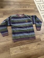 Vintage 90s Structure Multicolor Striped Logo Sweater Size M, used for sale  Shipping to South Africa