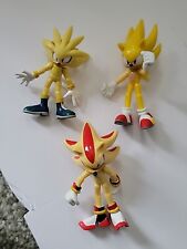 Lote 3 Figuras The Hedgehog Jazwares Super Pack Sonic Shadow Plata Articuladas segunda mano  Embacar hacia Argentina