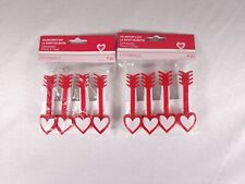 Valentine's Day Heart Wooden Clothespins New Red white arrow craft Celebrate for sale  Shipping to South Africa