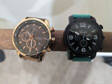 Usado, Lote de relógios masculinos com cronógrafo Curren e Geneva - Ambos exigem baterias comprar usado  Enviando para Brazil