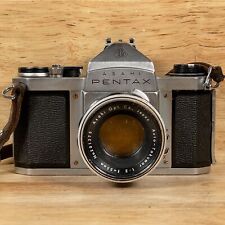 Pentax Asahi Silver Black 35mm Film Camera w/ Takumar 1:2 55mm Lens (Parts only), used for sale  Shipping to South Africa