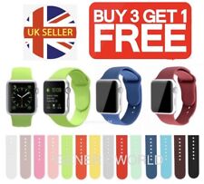 FOR APPLE WATCH STRAP SPORT SILICONE BAND iWATCH SERIES 6 SE 5 4 3 38 40 42 44mm for sale  HORLEY