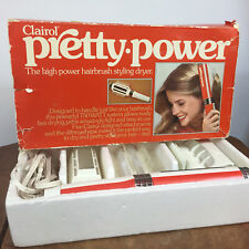 Vintage Clairol Pretty Power High Power Hair Brush Styling Dryer Curling Iron  for sale  Shipping to South Africa