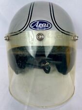 Capacete de motocicleta ARAI vintage prata com protetor facial tamanho 7 1/8-7 1/4" - Japão, usado comprar usado  Enviando para Brazil