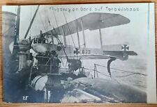 Foto original, avión a bordo en torpedero, hallazgo en tierra, 1GM segunda mano  Embacar hacia Argentina
