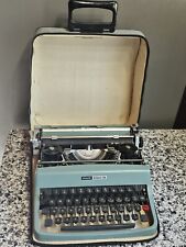 Vintage 1971 Green Olivetti Lettera 32 Typewriter w/ Case - Made In Spain for sale  Shipping to South Africa