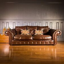 Leather seater sofa for sale  SIDMOUTH