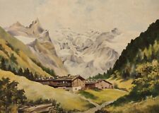 Gemälde signiert bergbauernhof gebraucht kaufen  München