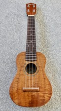 Ukulele Koa Soprano Encaracolado Sólido Feito no Japão Marca Pupukea por Fujigen 4A Bom! comprar usado  Enviando para Brazil