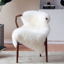 Capas de assento para cadeira de pele sintética branca Duduta, tapetes de cabeceira macios de pele de carneiro 2x3 comprar usado  Enviando para Brazil